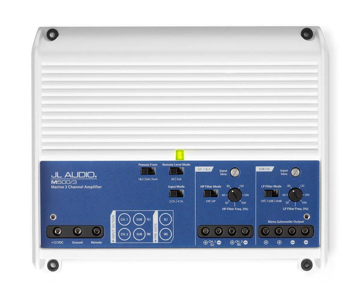 Jl Audio M500/3: 3 Ch. Class D Full-Range Marine Amplifier, 500 W 1