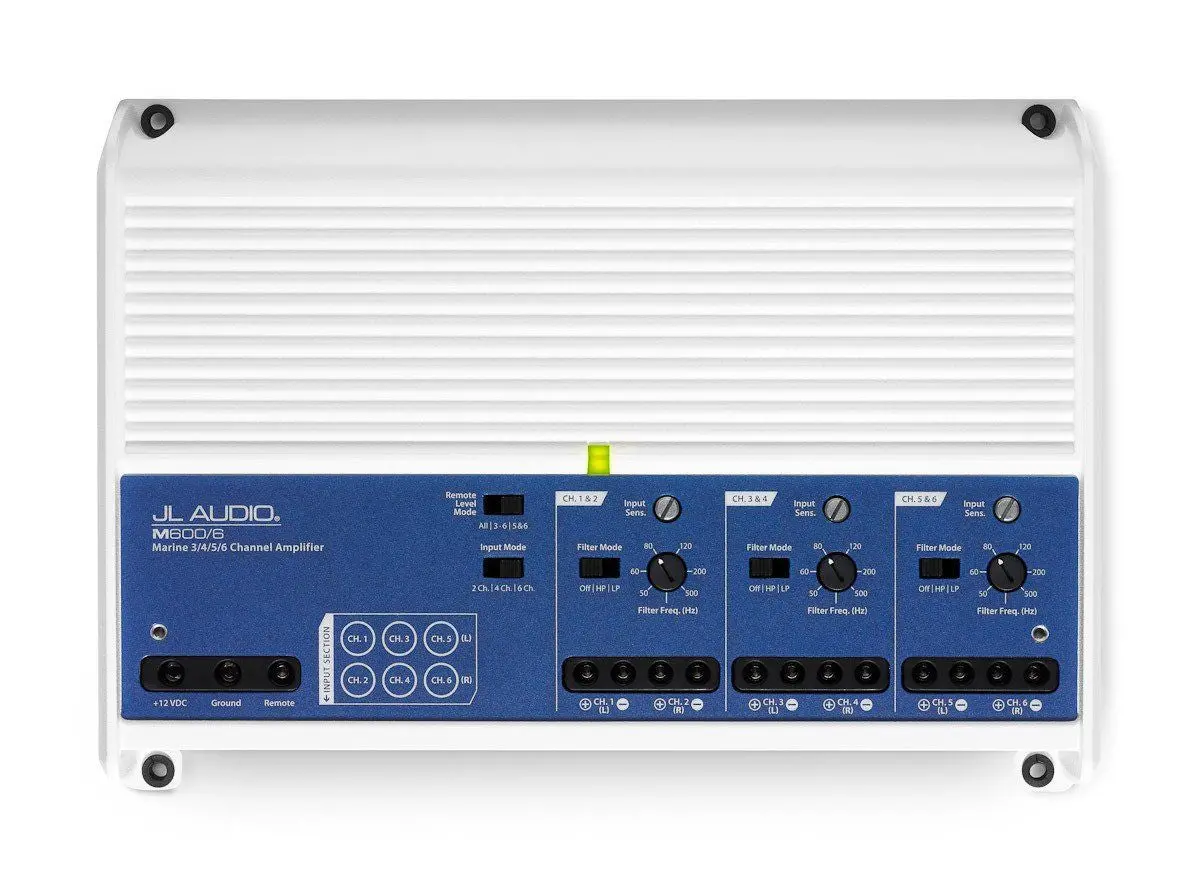 Jl Audio M600/6: 6 Ch. Class D Full-Range Marine Amplifier, 600 W 1