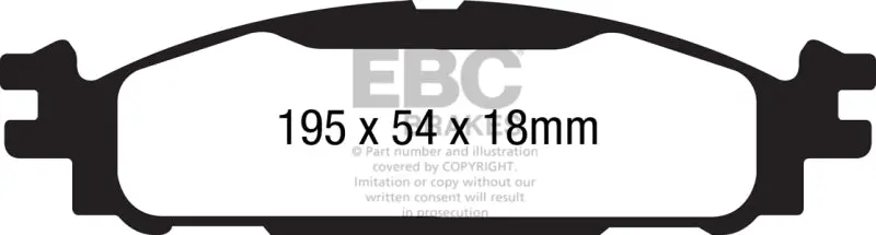 Ebc Ultimax2 Front Brake Pads – Optimized For 2011+ Ford Explorer 2.0L Ecoboost, 2Wd 1