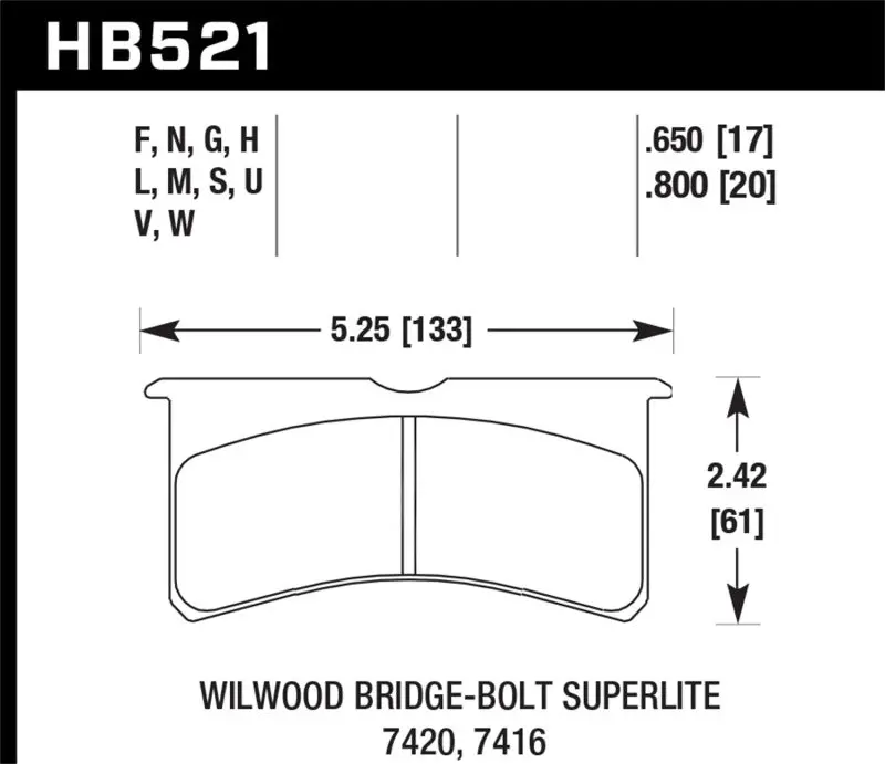 Hawk Wilwood Bb Sl 7420 Dtc-30 Race Compound Brake Pads – Track-Optimized Performance 1