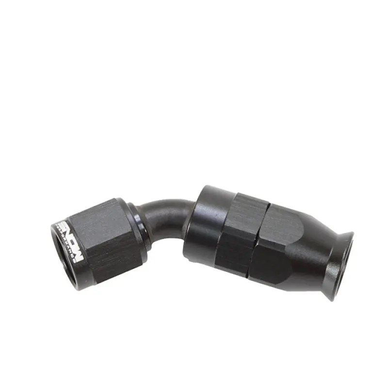 Snow -6An 45-Degree Ptfe-Reinforced Hose End – Black Finish 1