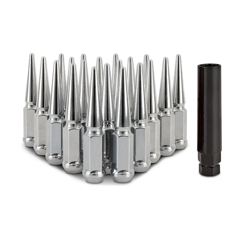 Mishimoto Chrome Spiked Lug Nut Set — M12×1.5, 20-Piece Steel Kit 1