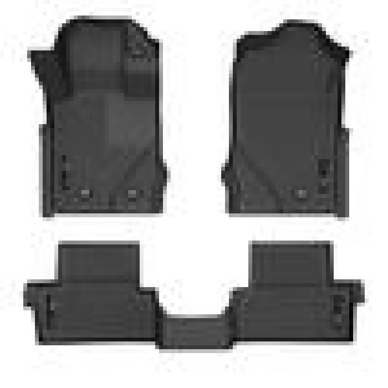 Husky Liners Weatherbeater Front & Second-Row Floor Liners For 2021–2023 Ford Bronco 2-Door – Black 1