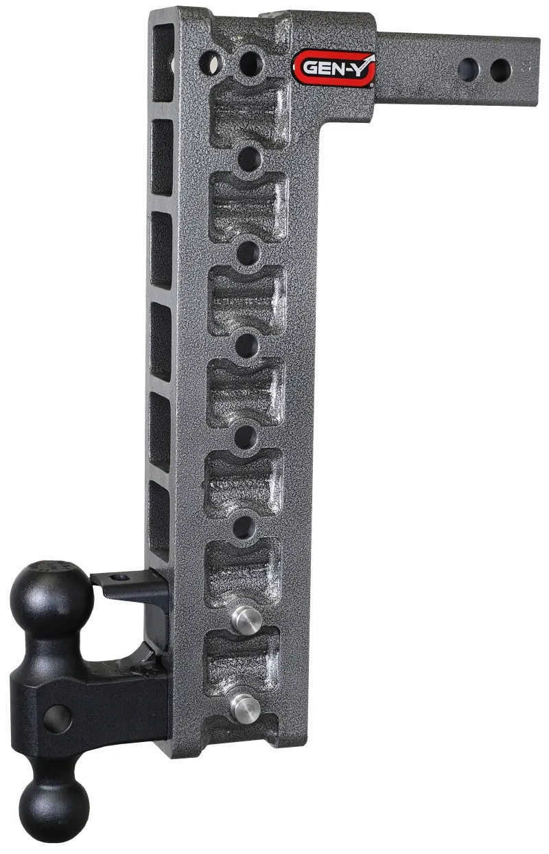 Gen-Y Mega Duty Dual-Ball/Pintle Hitch With 17.5-Inch Drop Shank And Stabilizer Kit – 16,000Lb Capacity 1