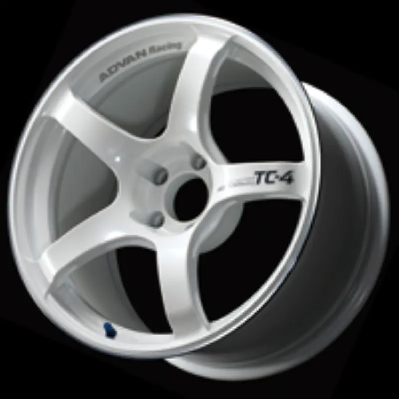 Advan Tc4 Racing Wheel – 17×7.0, +42 Offset, 4×100 Pcd, White Metallic Finish With Ring Accent 1