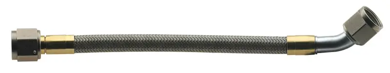 Fragola -6 An Stainless Steel Hose Assembly — Straight To 45° Fitting, 30-Inch Length 1