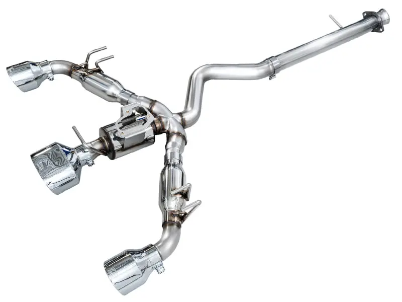 Awe Cat-Back Exhaust System For 2023–2024 Toyota Gr Corolla Track Edition — Chrome Silver Tips 1