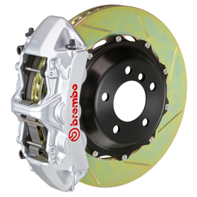 Brembo Gt Rear Brake Kit – 4-Piston Calipers + 380X32Mm Two-Piece Slotted Rotors For 2008–2009 Hummer H2 1