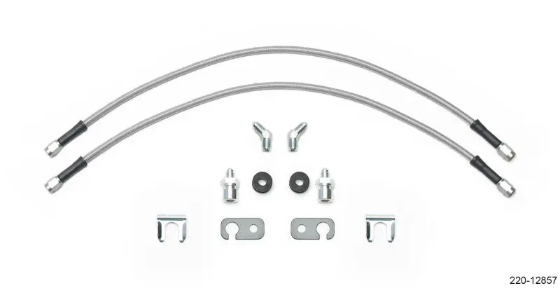 Wilwood Front Brake Flexline Kit – Stainless Braided Hose Assembly For 1999–2005 Subaru Models 1