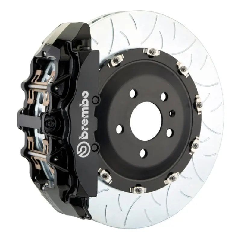 Brembo Gt Big Brake Kit For 2008–2014 Mercedes-Benz C63 Amg (Excluding Black Series) – Front, 6-Piston Calipers, 380X34Mm Slotted Rotors, Type 3 Black 1
