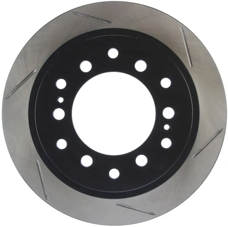 Stoptech Power Slot Left Rear Slotted Rotor – Fits Toyota Sequoia (2001–2007), 4Runner (2003–2009), And Lexus Gx470 (2003–2009) 1