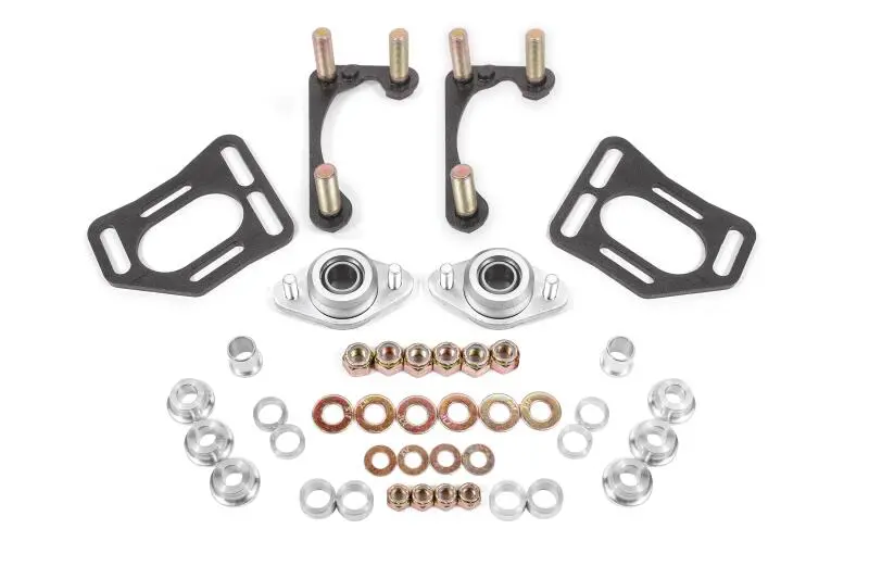 Bmr Caster Camber Adjustment Plates – Black Hammertone Finish For 1990–1993 Fox Body Mustang 1