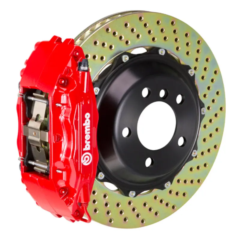 Brembo 05-13 Corvette Front Gt Bbk 6 Piston Cast 355X32 2Pc Rotor Drilled-Red 1