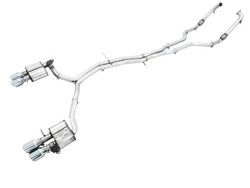 Awe Tuning Switchpath Non-Resonated Exhaust For Audi B9 S5 Sportback – Silver 102Mm Tips 1