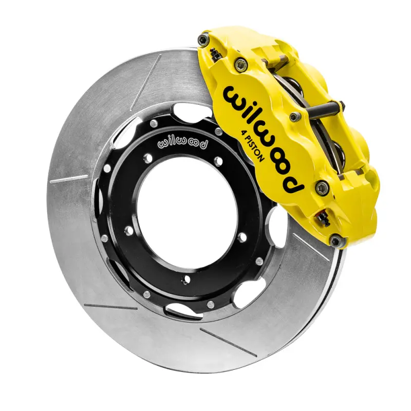 Wilwood Superlite Front Brake Kit For 1969–1989 Porsche 911 – 3.5-Inch Mount, Slotted Rotors, Yellow Anodized Calipers 1