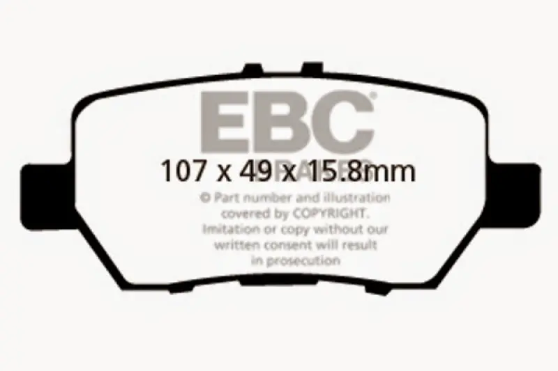 Ebc Ultimax2 Rear Brake Pads For 2005–2008 Acura Rl 3.5L 1