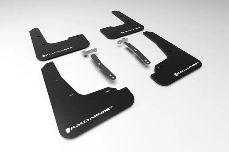 Rally Armor 21-23 Hyundai Elantra (Will Not Fit Elantra N/N Line) Black Ur Mud Flap W/ White Logo 1