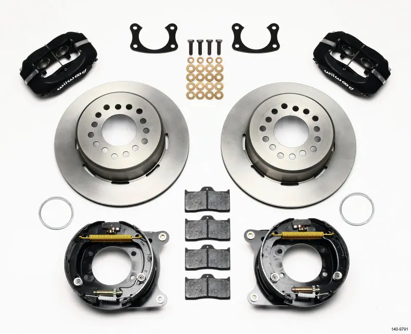 Wilwood Forged Dynalite Parking Brake Kit With 2.50" Offset Front Caliper Mount For Large Ford Applications 1