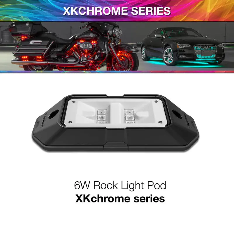 Xkchrome Low-Profile 6W Rock Light Pod By Xk Glow 1
