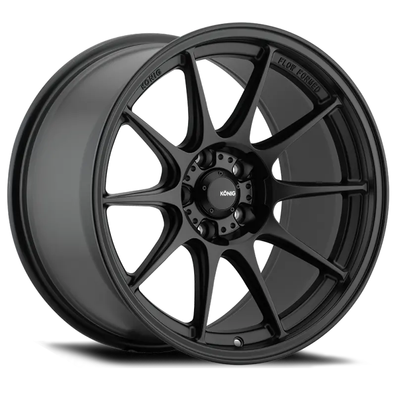 Konig Dekagram 18X8.5 Inch Alloy Wheel – 5X108 Bolt Pattern, 43Mm Offset, Semi-Matte Black Finish 1