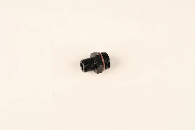 Fragola -10An O-Ring To 3/8-Inch Npt Adapter Fitting – Black Anodized 1