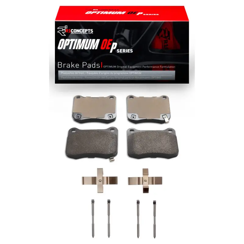 R1 Rear Oe-Spec Brake Pad & Hardware Kit For 2008–2014 Lexus Is F 1