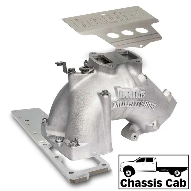Banks Power Monster-Ram Cold Air Intake System For 2007.5–2012 Ram Cab & Chassis – 6.7L Diesel, Includes Fuel Line, Natural Finish 1