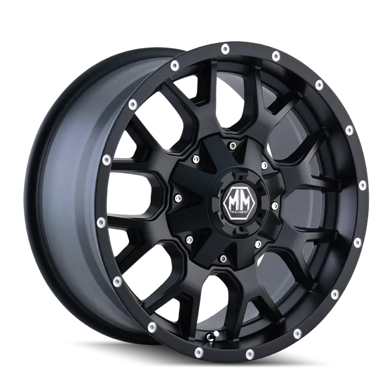Mayhem 8015 Warrior Matte Black Off-Road Wheel — 18X9 Inch, 8X165.1 Bolt Pattern, 18Mm Offset 1