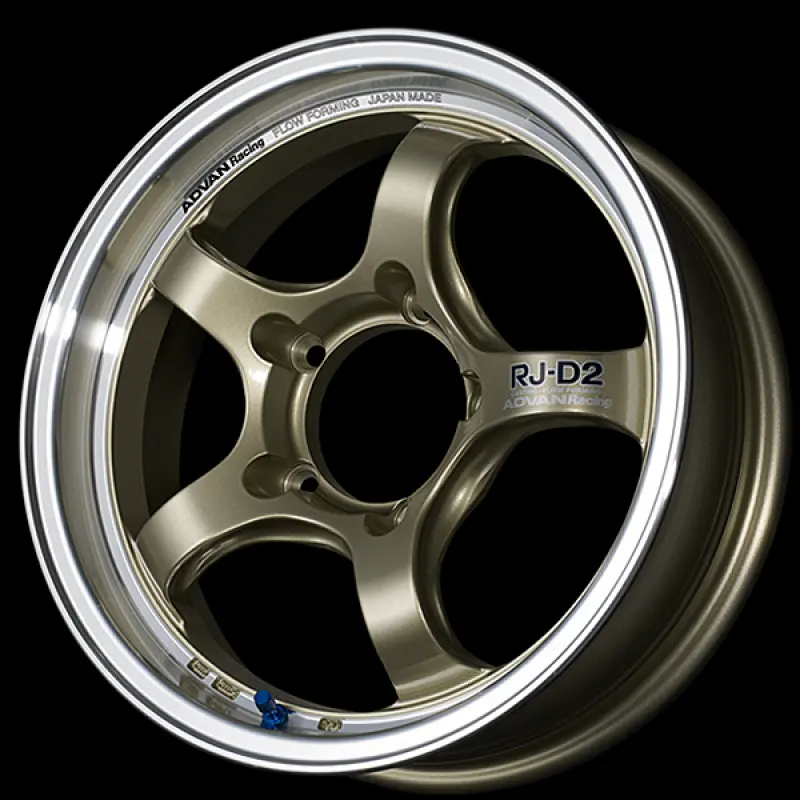 Advan Rg-D2 Forged Aluminum Wheel — 17X7.5", +35Mm Offset, 4X98 Pcd, 58Mm Bore, Champagne Gold Finish 1