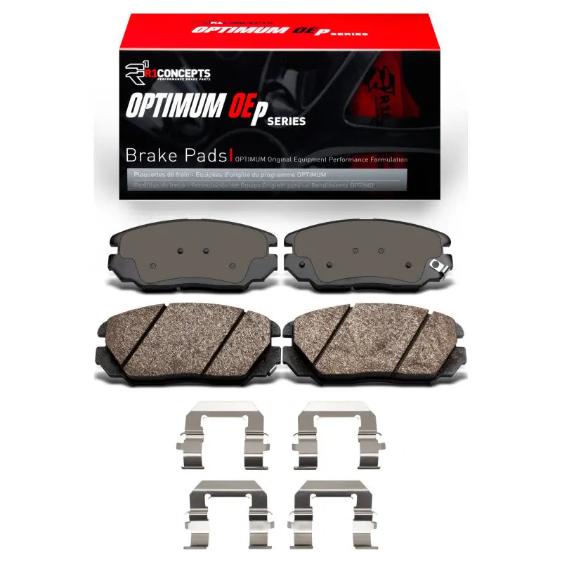 R1 Optimum Oe Brake Pad & Hardware Kit – Front Axle, 2010–2019 Buick Regal 1