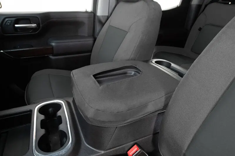 Covercraft Endura Precisionfit Seat Covers – Front Row, Silver/Charcoal, For 2024–2025 Ford F-250/F-550 1