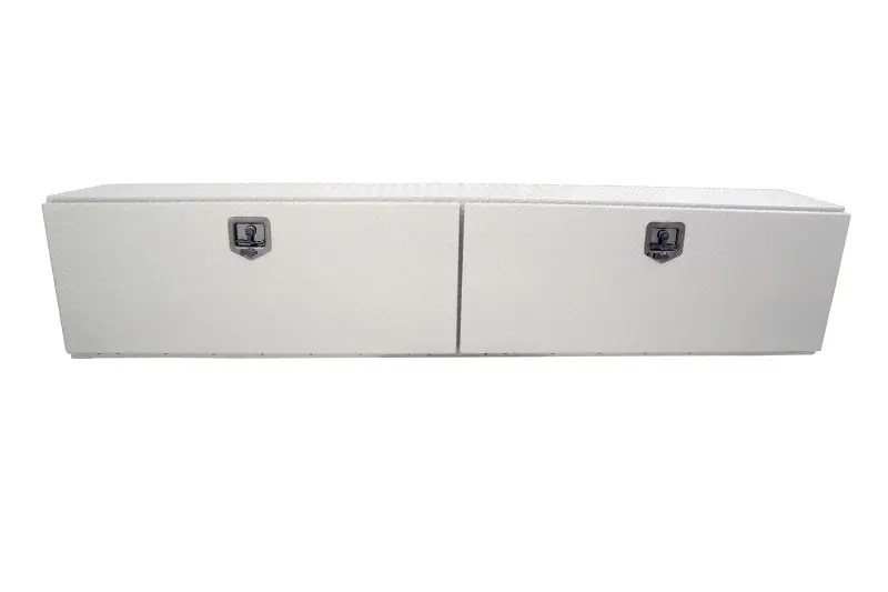 Deezee Universal Aluminum Topside Tool Box – 96-Inch White Specialty Model 1