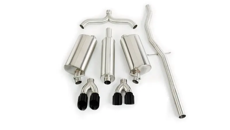 Corsa Pro-Series Cat-Back Exhaust For 1998–2003 Cadillac Seville 4.6L – 2.5" Dual System With Twin 3.5" Black Tips 1